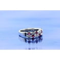 thumbnail image 3 of HeartsAndYou 2ct Natural Ruby Diamond Stylish Inspired Double Rows Band 14k SOLID White Gold, 3 of 8