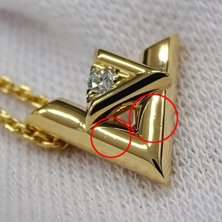 Louis Vuitton LOUIS VUITTON Necklace Women's 750PG Diamond Pandantif LV  Volt One PM Pink Gold Q93813 Polished