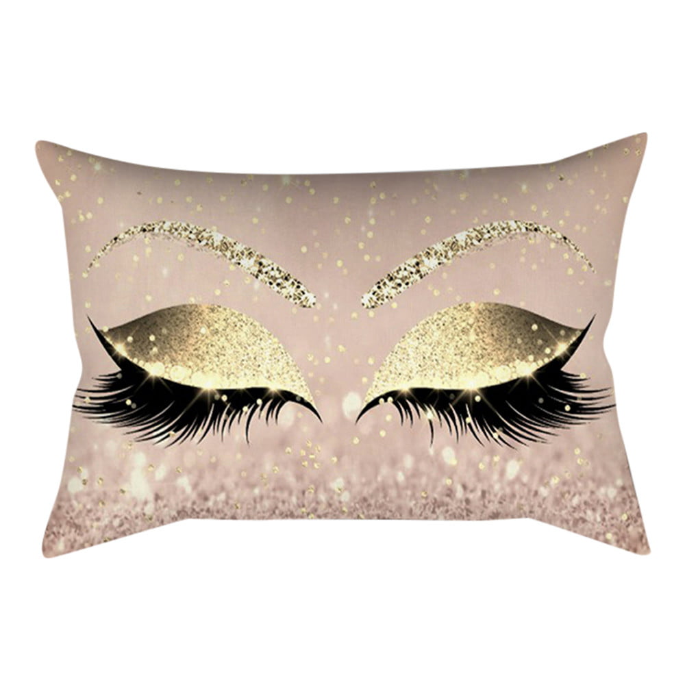 30x50cm Eyelash Out Soft Velvet Cushion Cover Home Decor Bed Marble Pillow Cases 