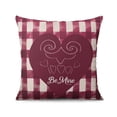 thumbnail image 4 of Valentine's Day Purple Red Love Heart Stripes Pillowcase,Rustic Romantic Throw Pillow Covers 18 X 18 Inch, Set Of 4, Linen Study Sofa Cushion Cover Indoor Living Room Home Decor, 4 of 7