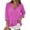 Hot Pink, variant on Boho Tops for Women Workout Tops Built In Bra Loose Fit Graphic 3/4 Sleeve Shirts Vintage Women Blouses Casual Hide Tummy