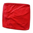 thumbnail image 2 of Rongfmy High Stretch Velvet Square Ottoman Cover Elastic Bottom for Living Room Washable Red, 2 of 9