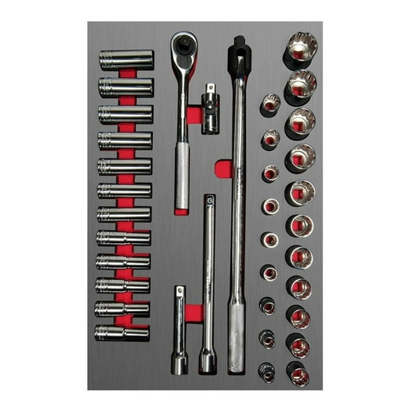 Juego Dados Y Accesorios 37 Pzas 1/2 Módulo Laminado Urrea Urrea CH311L