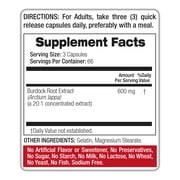 Burdock Root | Burdock Root Organic | 200 Capsules
