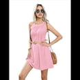 thumbnail image 1 of Vestidos de Verano de Crochet Calados para Mujer, Color Rosa S, 1 of 6