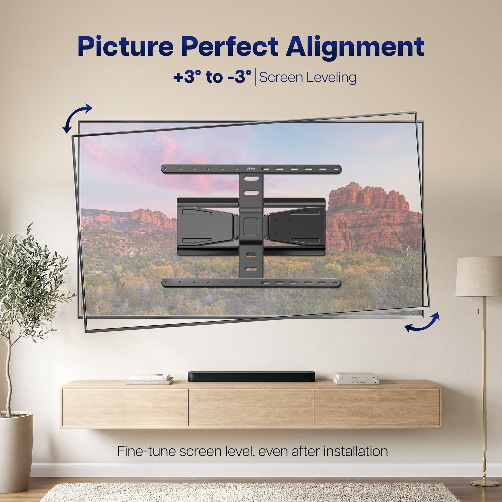 VIVO Low Profile Telescoping TV Wall Mount for up to 90" Screens