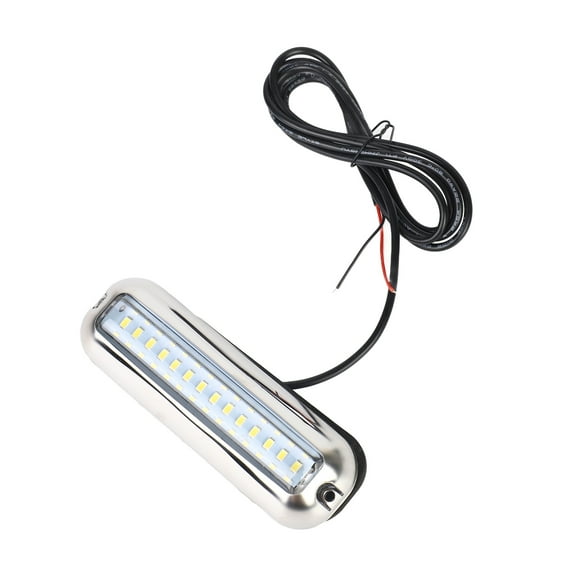 2pcs IP68 Water Resistant Underwater Light Stainless Steel Ship Beam Light LED Pontoon Boat Transom Light