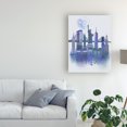 thumbnail image 3 of Trademark Fine Art 'New York Skyline Watercolor Splash Blue' Canvas Art by Fab Funky, 3 of 3