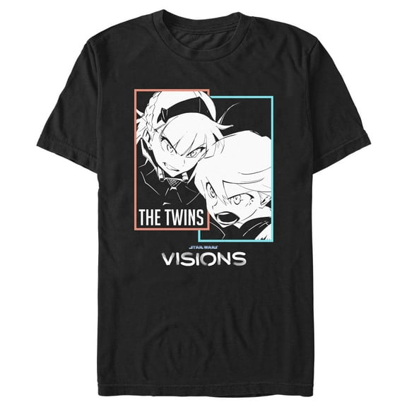 Men's Star Wars: Visions The Twins Shout Graphic Tee Black Large