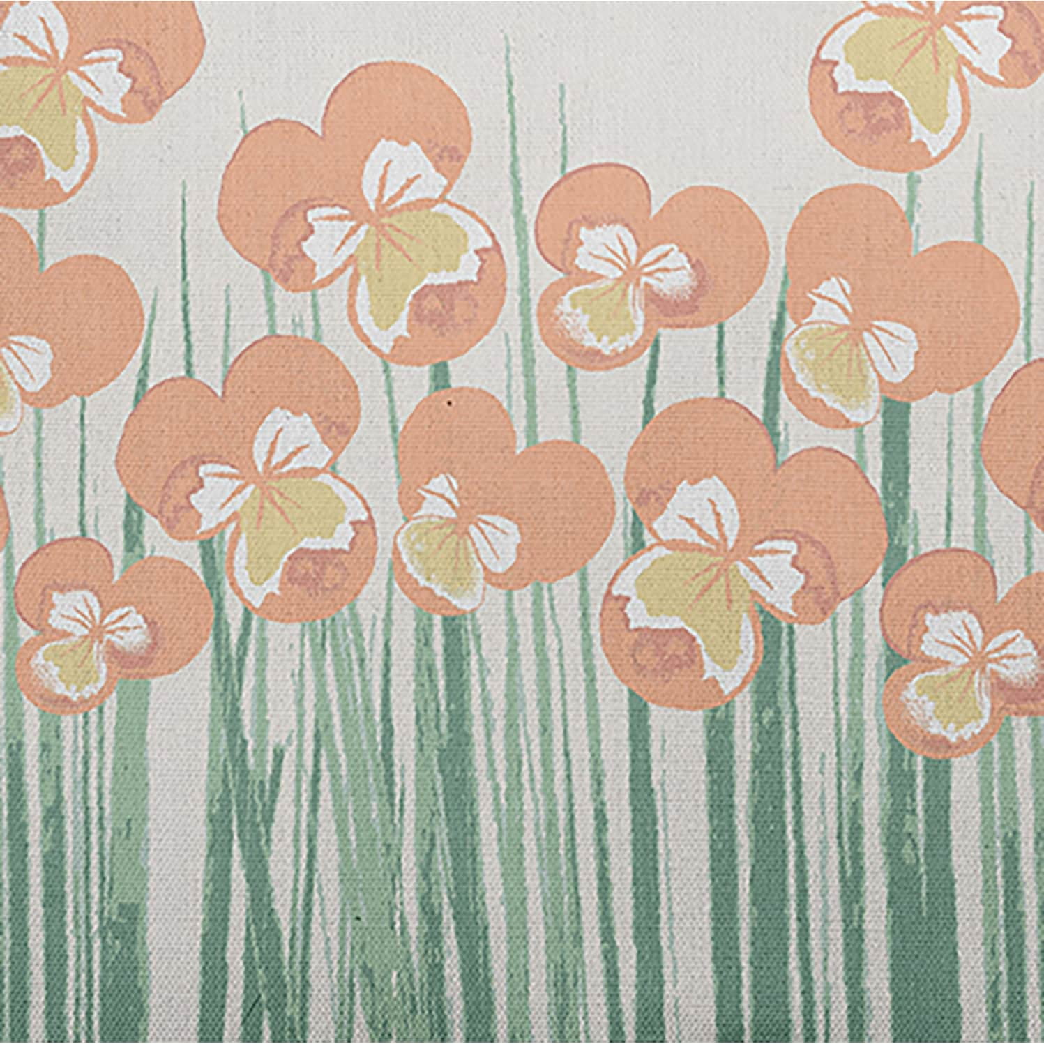 Simply Daisy Field of Pansies Outdoor Pillow, Orange/Green/White, 14 in x 20 in