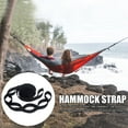 thumbnail image 3 of OUSITAID 2pcs Hammock Strap Outdoor Camping Tree Hanging Load Bearing Rope (Black), 3 of 9