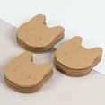 thumbnail image 4 of 50pcs 3.5x3.5cm Cat Earrings Ear Studs Display Card for Necklace Jewelry Packaging Cardboards White 50pcs, 4 of 6