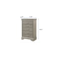 thumbnail image 4 of CoSoTower 5-Drawer Tall Chest Modern 1pc Beige Champagne Texture Finish Solid Wood Wooden Crystal Tufted Handle Bedroom Home Furniture, 4 of 5