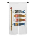 thumbnail image 2 of Japanese Noren Doorway Curtain Japanese Traditional Doorway Curtain Tapestry Fish Pattern Window Treatment for Hanging Room Divider Kitchen Decor,28.3"x39.3", 2 of 6