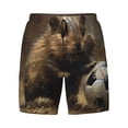 thumbnail image 4 of Lsque Mens Swim Trunks Football Loving Hamster Pattern - Bathing Suit Compression Liner - Beach Swim Shorts Swimwear - (S-3XL) - Stretch Quick Dry -XX-Large, 4 of 9