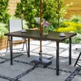 thumbnail image 2 of Outsunny Table à Manger Extérieure pour 6, Table de Patio avec Trou pour Parasol de 2,1 Pouces, 2 of 8