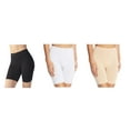 thumbnail image 1 of Vassarette Women's 3-Pack Comfortably Smooth Slip Short, Style 12674, Black/White/Latte, X-Large/8, 1 of 2