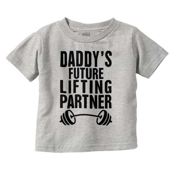 Cute Daddy's Future Lifting Partner Youth T Shirt Tee Boys Infant Toddler Brisco Brands 12M