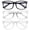 black clear gray, variant on LQCrafK Blue Light Blocking Glasses for Screen Time, Anti Eye Strain Computer Glasses with UV Protection, Lightweight Non-Prescription Eyewear for Men and Women