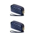 thumbnail image 3 of Minnieouse Carteras de moda para mujer, tarjetero de diseño largo de PU de Color sólido, monedero de bolsillo con tres cremalleras, monedero Type3 NO3, 3 of 6