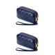 thumbnail image 2 of Sonducket Billeteras para mujer, tarjetero de diseño largo de PU de Color sólido, monedero multitarjeta con tres cremalleras, bolso suave para Type3 NO3, 2 of 6