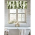 thumbnail image 6 of Sage Green Ripple Valances for Windows Abstract Gradient Watercolor Modern Kitchen Valance Curtain Rod Pocket Small Curtains for Cafe Bathroom Laundry Basement 42" x 18", 6 of 8