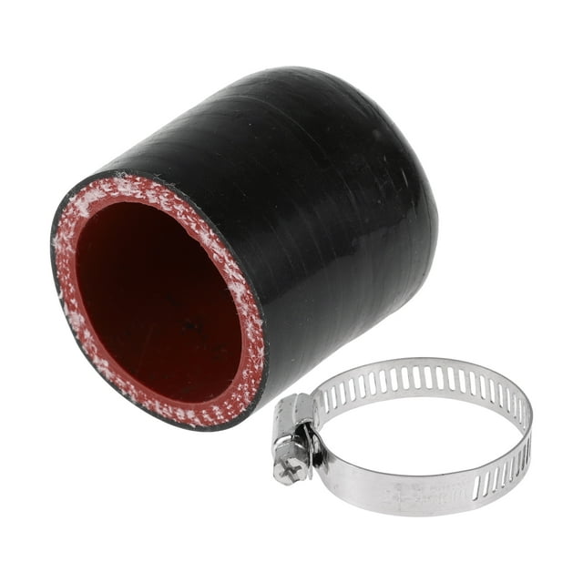 Tapón de extremo de manguera de goma de silicona de 1-1/4" 32mm ID 4 capas de poliéster para válvula de derivación de turbo refrigerante vacío 30mm negro por fuera y rojo por dentro