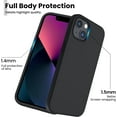 thumbnail image 5 of Shockproof Liquid Silicone Designed for iPhone 13 Case Gel Rubber Full Body Protection Anti-Shock Cover Case Drop Protection 6.1inch-Black, 5 of 11