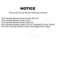 thumbnail image 2 of CMX Rear Disc Brake Rotors and Ceramic Pads Kit for Car Hyundai Genesis Coupe K8C-101621, 2 of 11