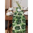 thumbnail image 2 of Table Runners 60 Inches Long Dress Scarves, Palm Leaf Farmhouse Kitchen/Dining Table Runner, Small Coffee Tablerunners, Tropical Plant Country Green Summer 13x60 Inch, 2 of 7