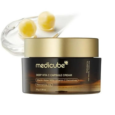 Medicube Deep Vitamin C Face Moisturizer - Liposome For Wrinkles-Collagen Jelly Cream - Transparent Gel for Glow Hydration-Korean Skin 176g