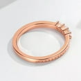 thumbnail image 4 of 2.7mm Rose Gold ,925 Silver Women's Three Stones Round Wedding Cz Ring Size 4-9, 4 of 4