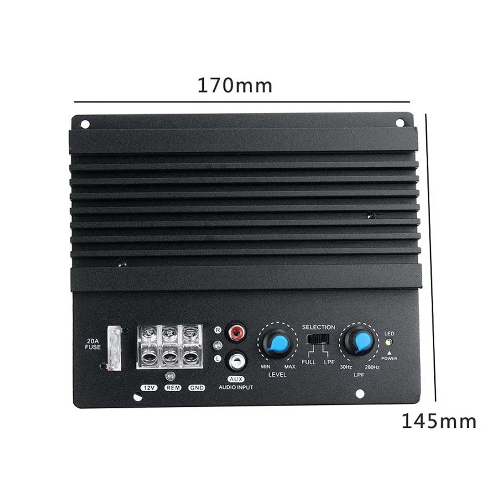 600W Car Amplifier Board 12V 28-160KHz for Powerful Subwoofer Speakers Player Auto, High-power Car Power Amplifiers ,Bass & Treble Control