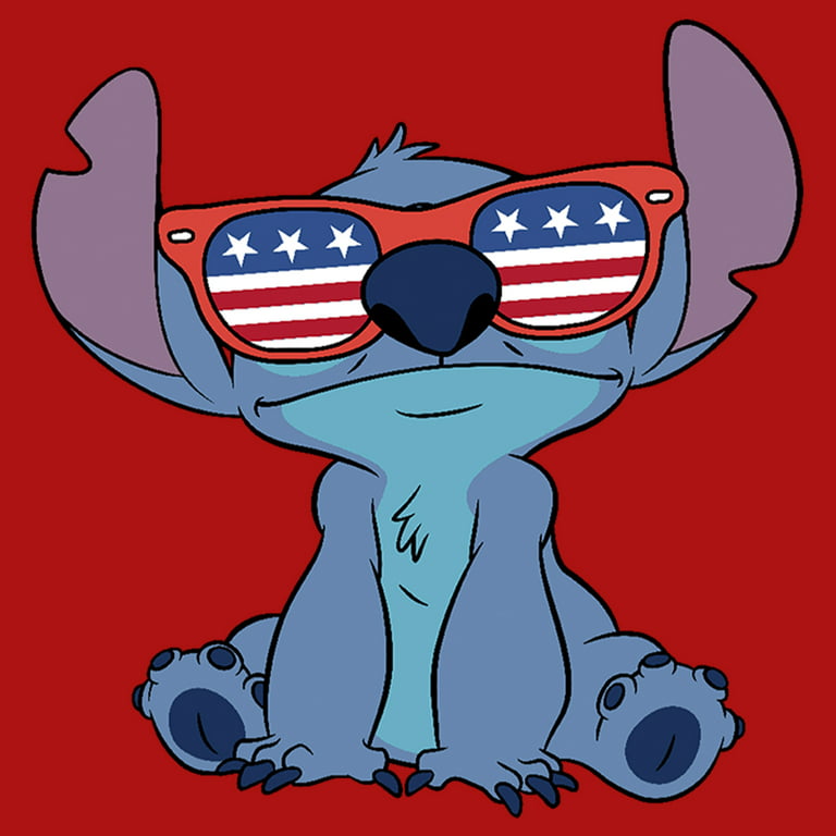 Boy's Lilo & Stitch American Flag Sunglasses Stitch Graphic Tee