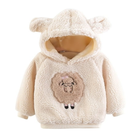 

Kids Toddler Baby Girls Boys Winter Warm Thick Cotton Long Sleeve Cartoon Hoodie Hooded Pullover Clothes Girl Hoodies And Sweatshirts