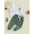 thumbnail image 3 of CIYCuIT Toddler Baby Boys 2Pcs Christmas Outfits Long Sleeve Letter Truck Pattern Sweatshirt + Long Pants Sets Infant Fall Casual Clothes 0-3 Years, 3 of 9