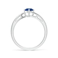 thumbnail image 2 of ANGARA Natural Classic Round Sapphire Solitaire Bypass Ring in 925 Sterling Silver for Women (Size-5mm) | September Birthstone, Anniversary, Jewelry Gift for Women | Natural Blue Sapphire Ring, 2 of 9