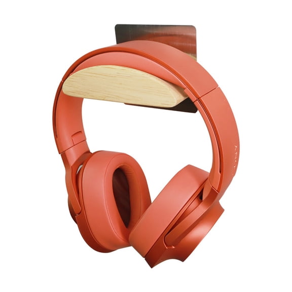 Masteelf  Headset Storage Rack Wooden Hanger Wall Headphone Stand Mounted