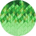 thumbnail image 1 of Ahgly Company Machine Washable Indoor Round Transitional Emerald Green Area Rugs, 5' Round, 1 of 7