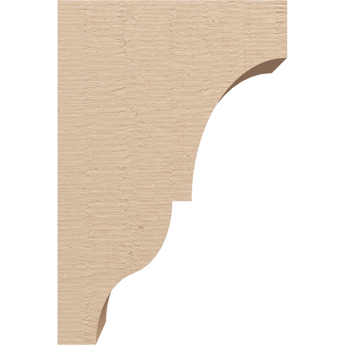 4"W x 8"D x 12"H Classic Asheboro Rough Cedar Woodgrain TimberThane Corbel, Primed Tan