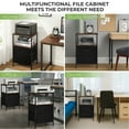 thumbnail image 5 of Coliware File Cabinet, Modern Wood Filing Organizer Table with Drawer, Desk Cabinet Fits A4 Letter Size, Home Office Furniture for Under Desk Storage, Rustic Brown Printer Stand Table, 5 of 8