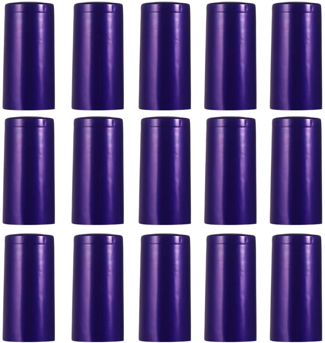 100 PVC Wine Bottle Heat Shrink Capsules 30mm -Burgundy(Gold Top Strips
