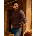 thumbnail image 4 of Olaglory Mens Sweaters Crewneck Waffle Pullover Sweater,  Casual Button Textured Knit Henley Sweaters for Men, 4 of 8