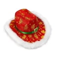thumbnail image 5 of Christmas Western Cowboy Hat With Festive Pattern Design For Stage Party Casual Wear, 5 of 5