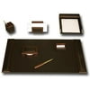 Walnut & Leather 7-Piece Desk Set