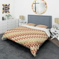 thumbnail image 3 of Designart 'Triangular Retro Design IX' Mid-Century Modern Duvet Cover Set, 3 of 4
