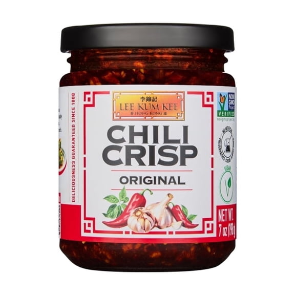 Lee Kum Kee Original Chili Crisp (7 oz - 1 pack), Vegan | Perfect for Dipping, Stir-Frying, Drizzling, Noodles, Wontons & Dumplings