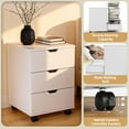 thumbnail image 3 of MAYEERTY 16*22"White 3-Drawer Vertical Wood File Cabinet with Casters for Home Office, Fully Assembled, 3 of 5