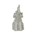 thumbnail image 5 of 5" x 11" Silver Porcelain Ceramic Elephant Sculpture, by DecMode, 5 of 8