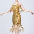 thumbnail image 6 of Sequins Tassels Flapper Dress Salsas Cha Cha Jazz Dance Costumes Fringe Dress, 6 of 17